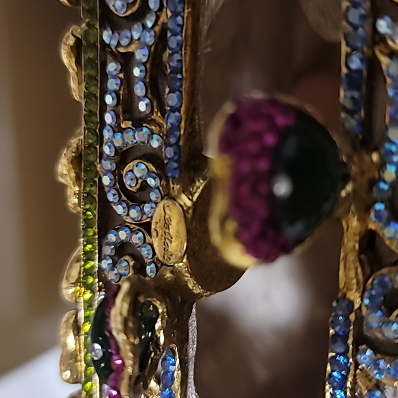 EDIDI 💯 AUTHENTHIC VINTAGE EVENING BAG MULTI COLOR CRYSTALS PRE-OWNED NWT - Picture 6 of 16